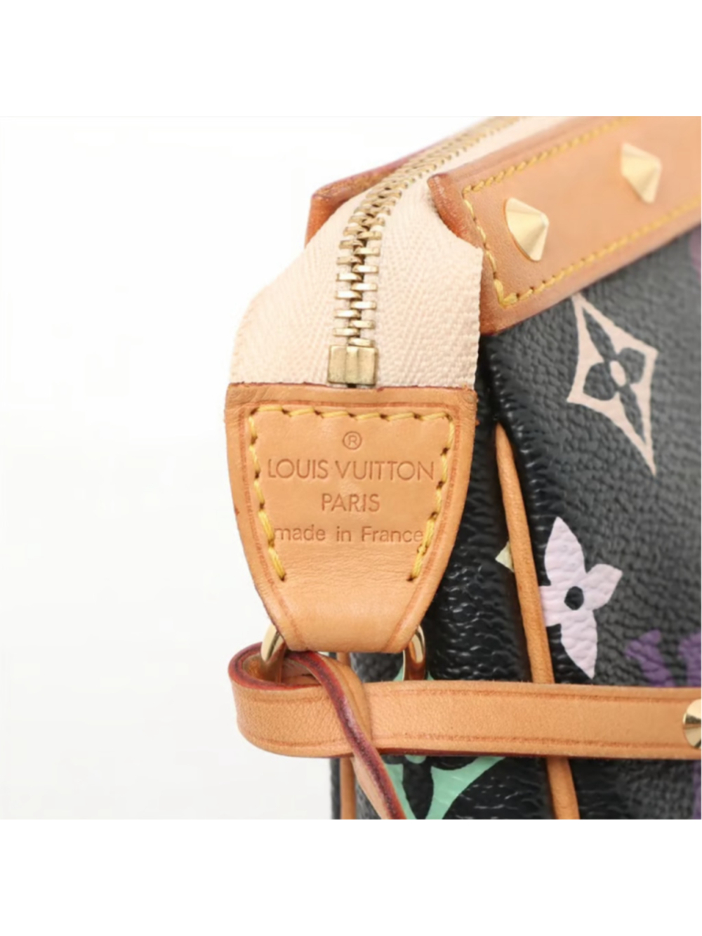 Louis Vuitton Murakami Black Multicolor Pochette Accessories EXCELLENT - Picture 4 of 10